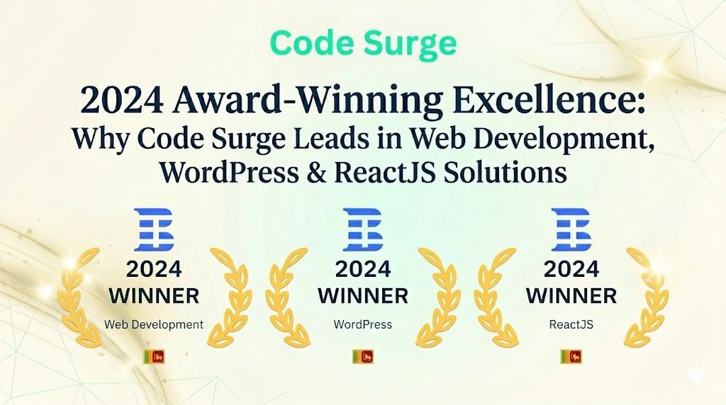 2024 Award-Winning Excellence: Why CodeSurge Leads in Web Development, WordPress & ReactJS Solutions