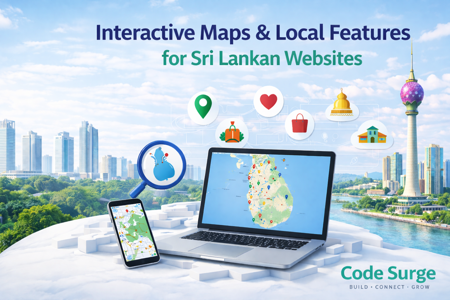 Interactive Maps & Local Features for Sri Lankan Websites