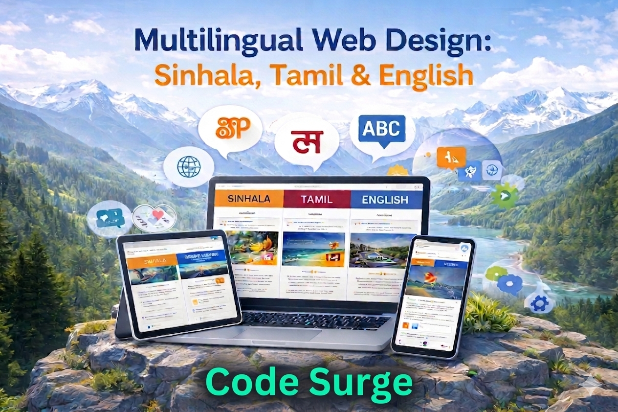Multilingual Web Design: Sinhala, Tamil & English